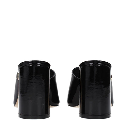 Sandali con plateau in pelle nera Jimmy Choo
