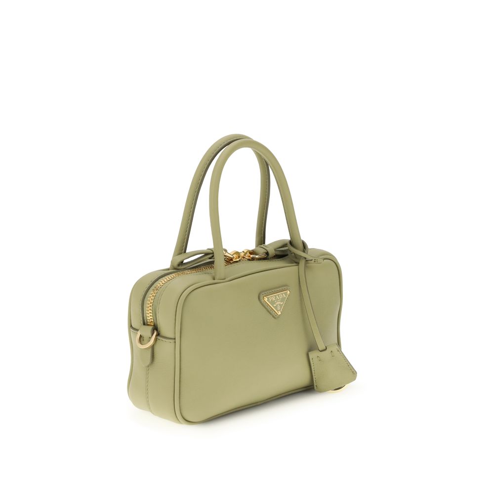 Borsa a mano Prada Bos Taurus in pelle di vitello bicolore