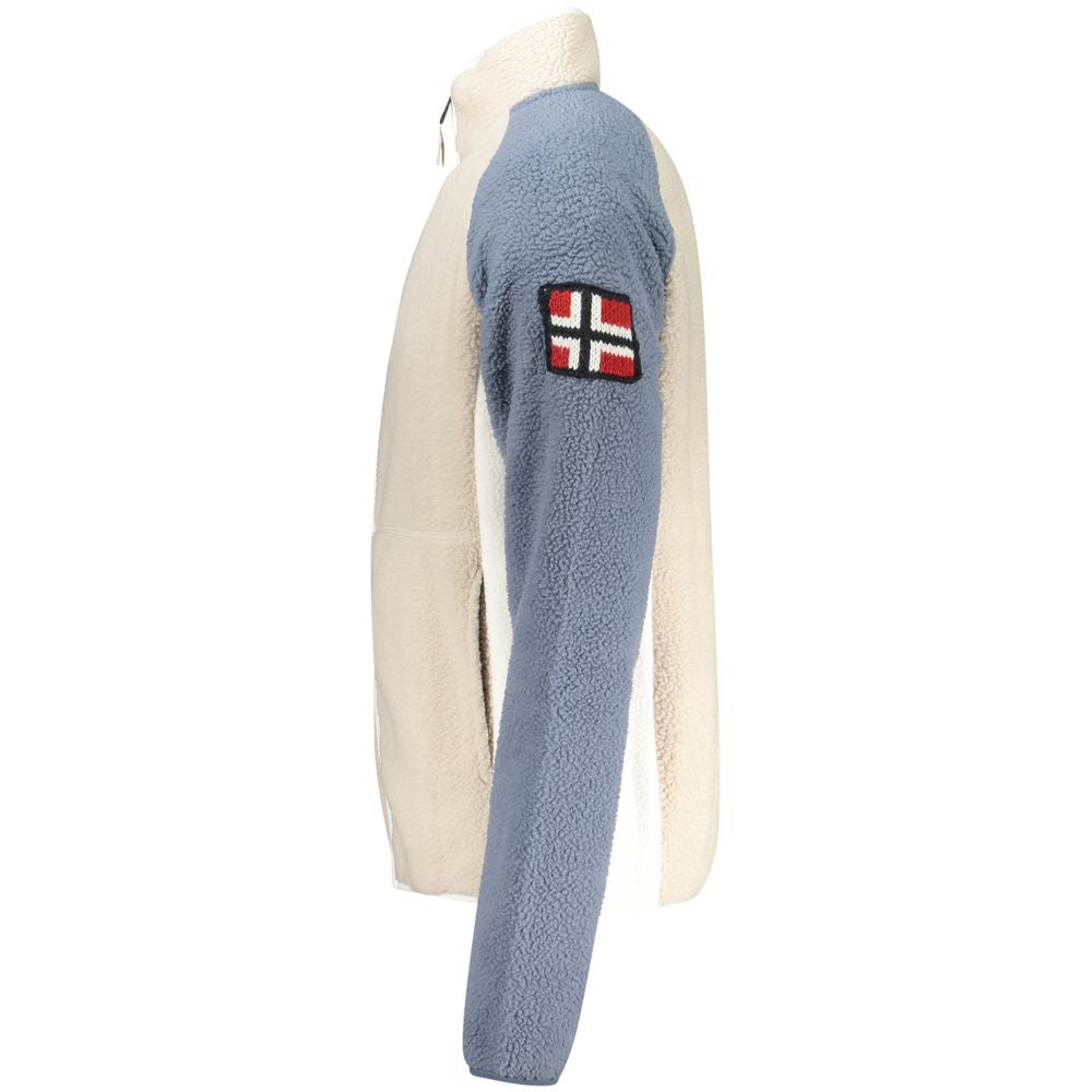 Felpa da uomo in poliestere beige Norway 1963