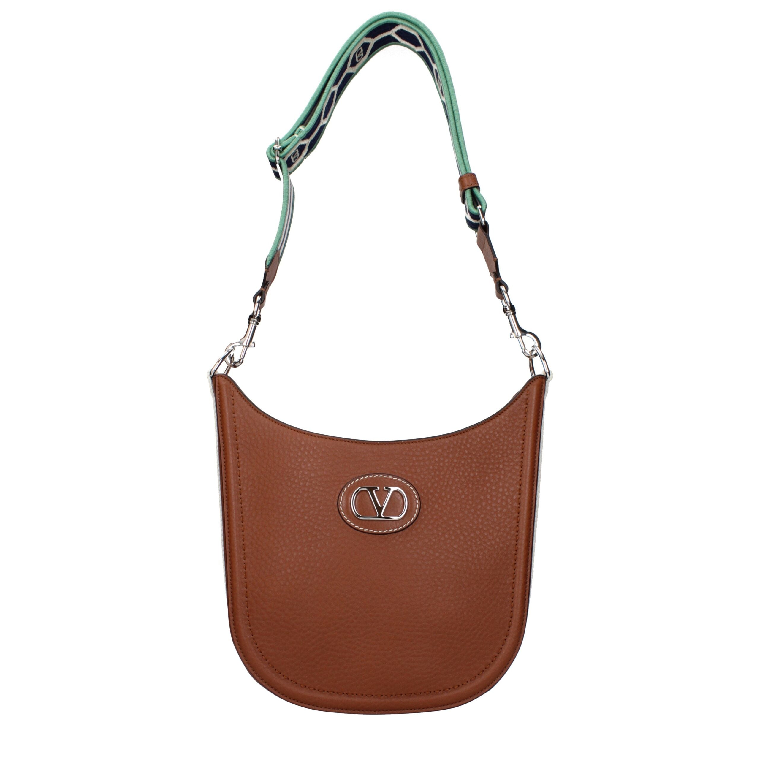 Sac bandoulière en cuir marron Valentino Garavani