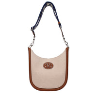 Borsa a Tracolla Valentino Garavani in Tessuto Beige