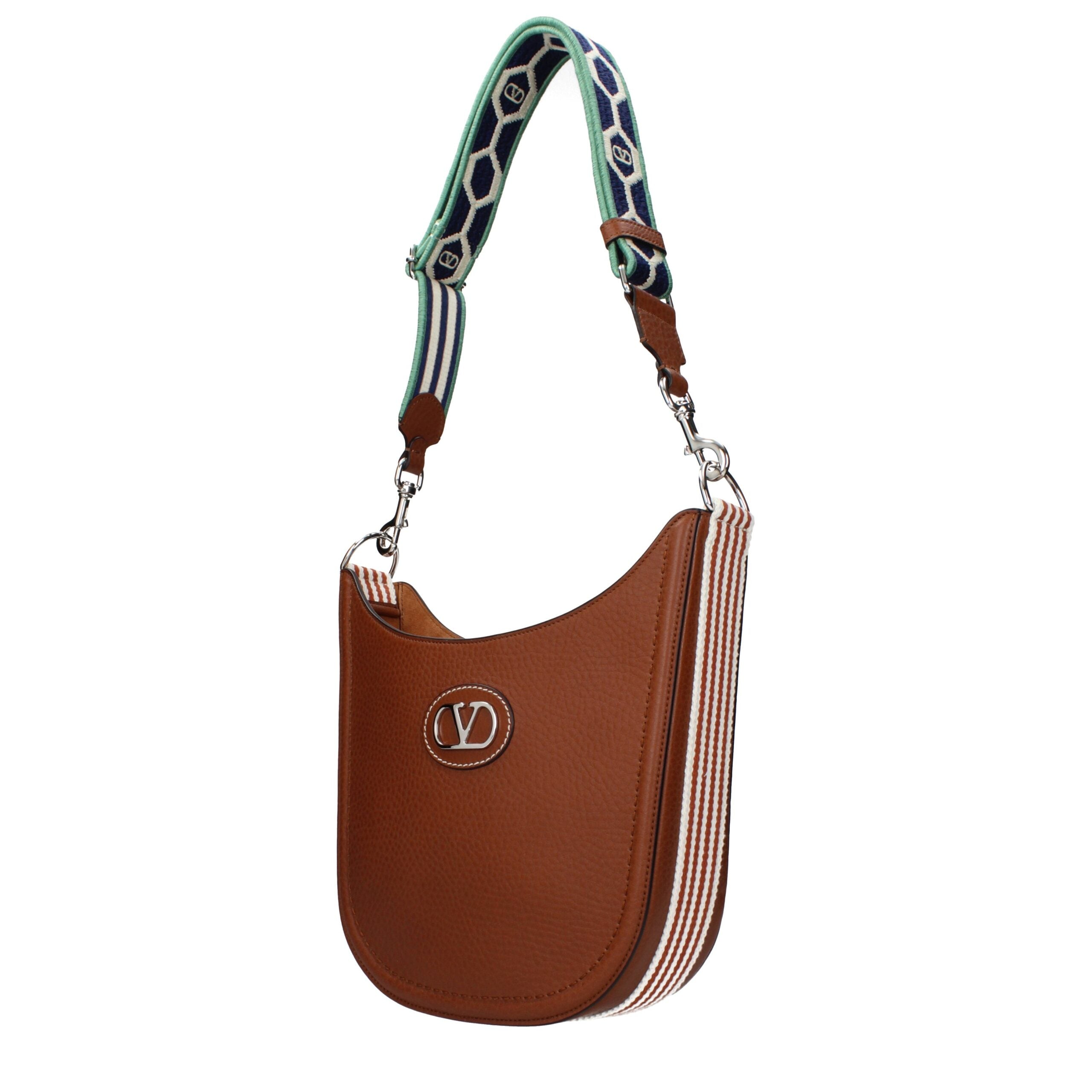 Sac bandoulière en cuir marron Valentino Garavani
