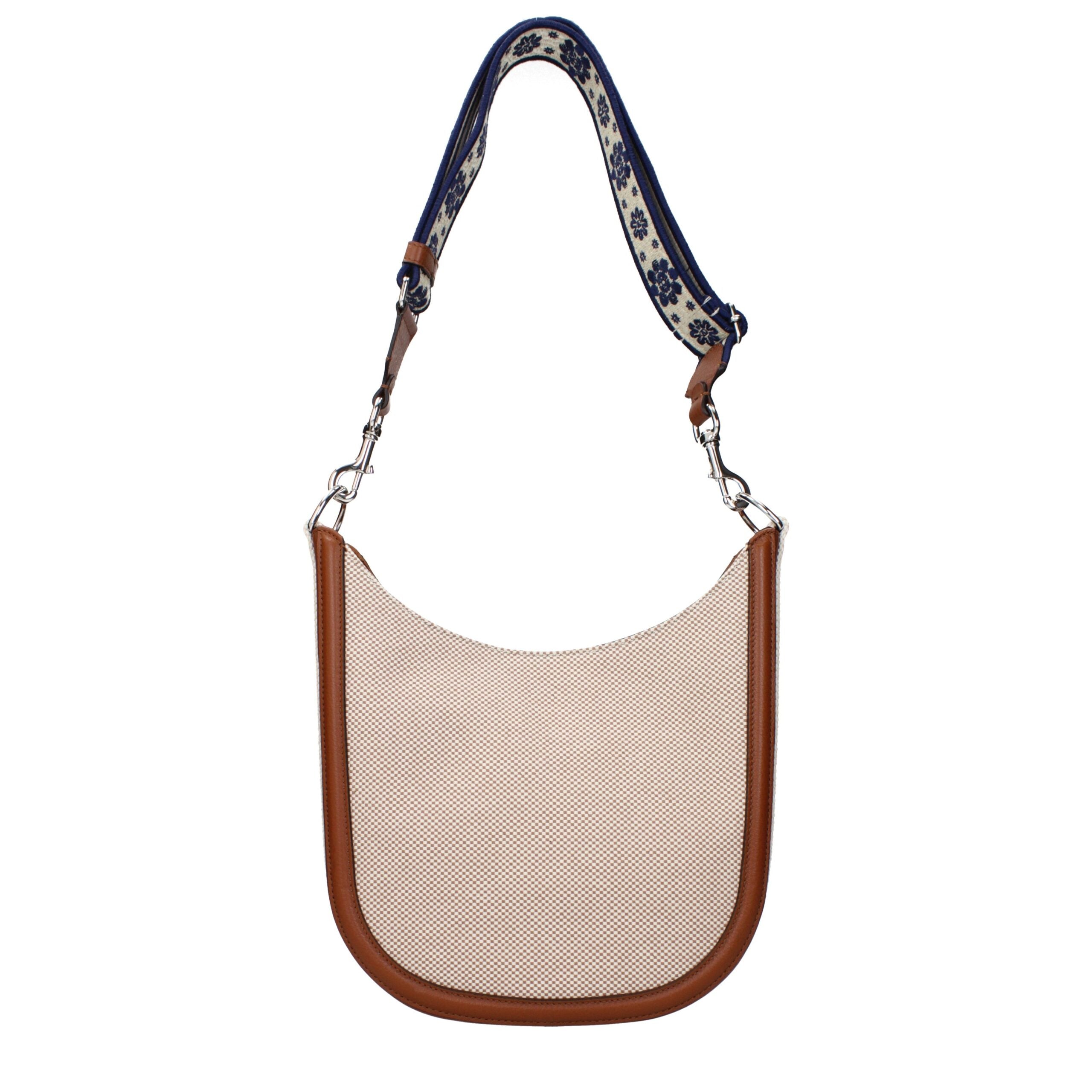 Sac bandoulière Valentino Garavani en tissu beige