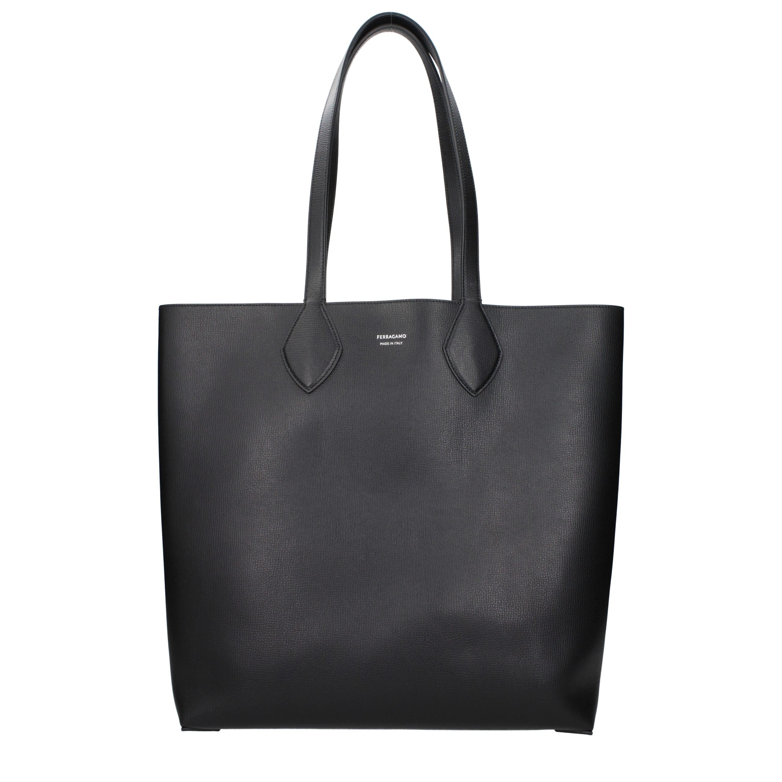Sac à bandoulière en cuir noir Salvatore Ferragamo
