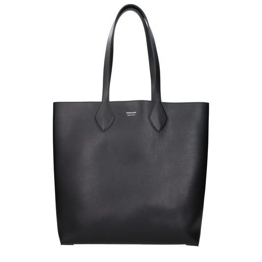 Borsa a spalla Salvatore Ferragamo in pelle nera