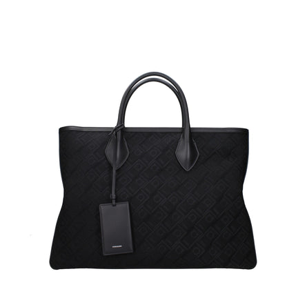 Borsa a mano in tessuto nero Salvatore Ferragamo