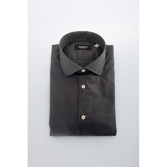 Camicia da uomo in cotone grigio Baldinini Trend