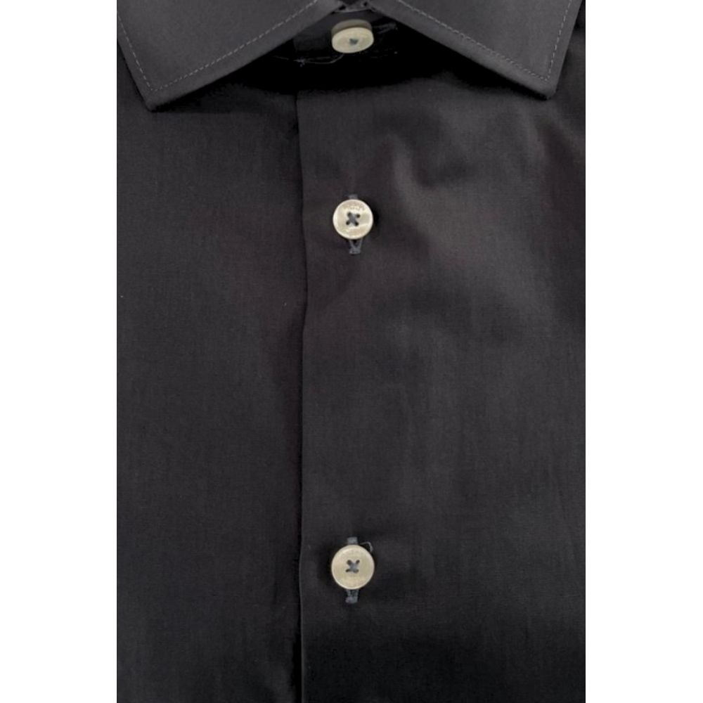 Camicia da uomo in cotone grigio Baldinini Trend