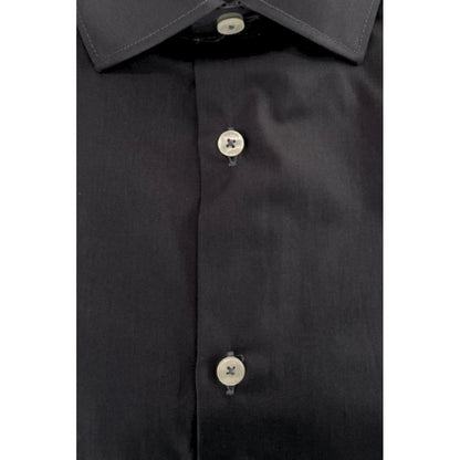 Camicia da uomo in cotone grigio Baldinini Trend