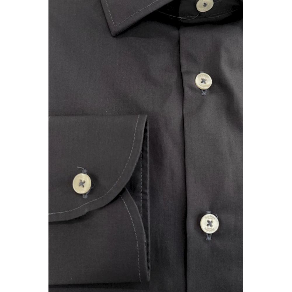 Camicia da uomo in cotone grigio Baldinini Trend