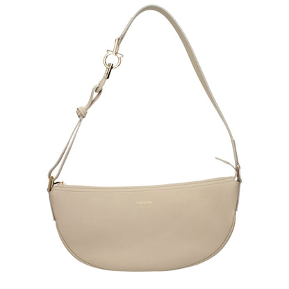 Borsa a spalla Salvatore Ferragamo in pelle grigia