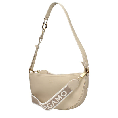 Borsa a spalla Salvatore Ferragamo in pelle grigia