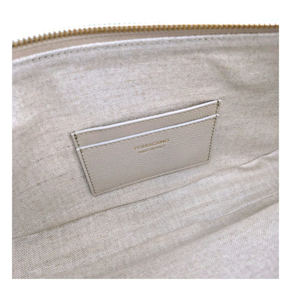 Borsa a spalla Salvatore Ferragamo in pelle grigia