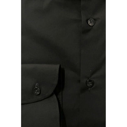 Camicia da uomo in cotone nero Baldinini Trend