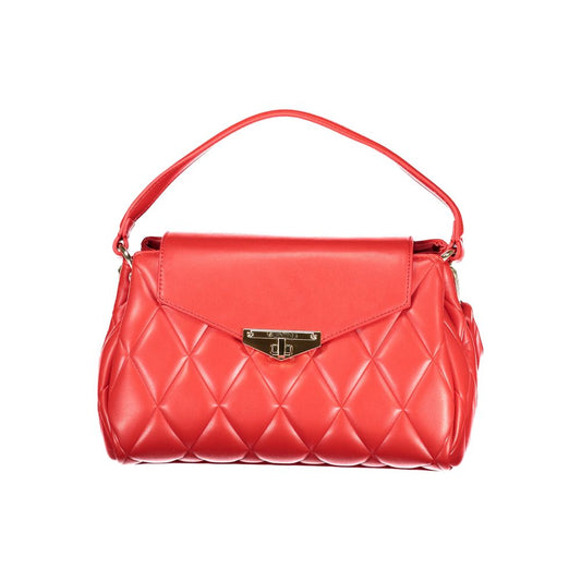 Borsa a mano da donna in poliuretano rosso Mario Valentino