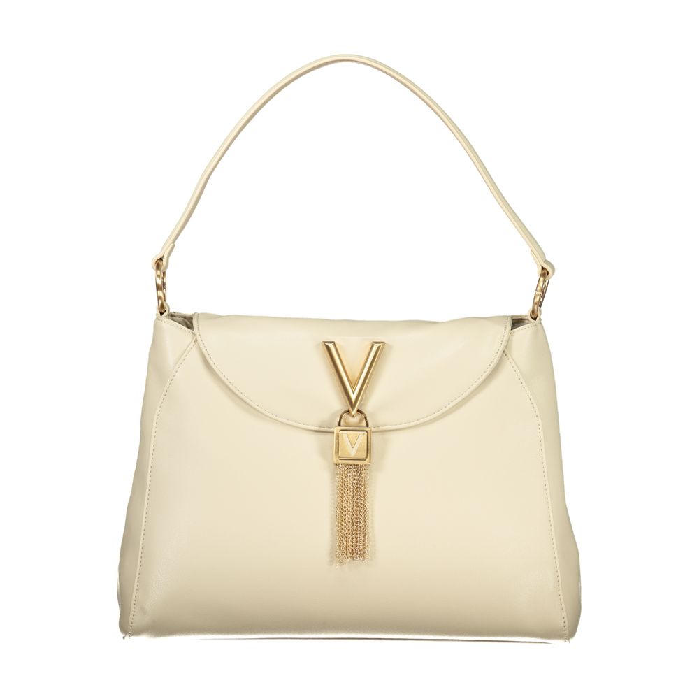 Borsa a tracolla da donna in poliuretano beige Mario Valentino