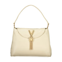 Borsa a tracolla da donna in poliuretano beige Mario Valentino