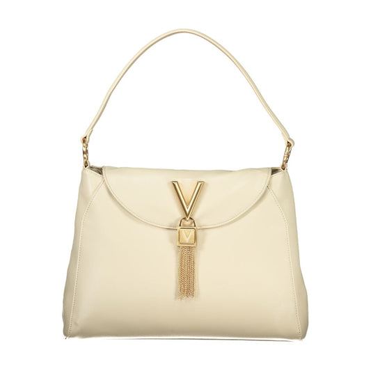 Borsa a tracolla da donna in poliuretano beige Mario Valentino