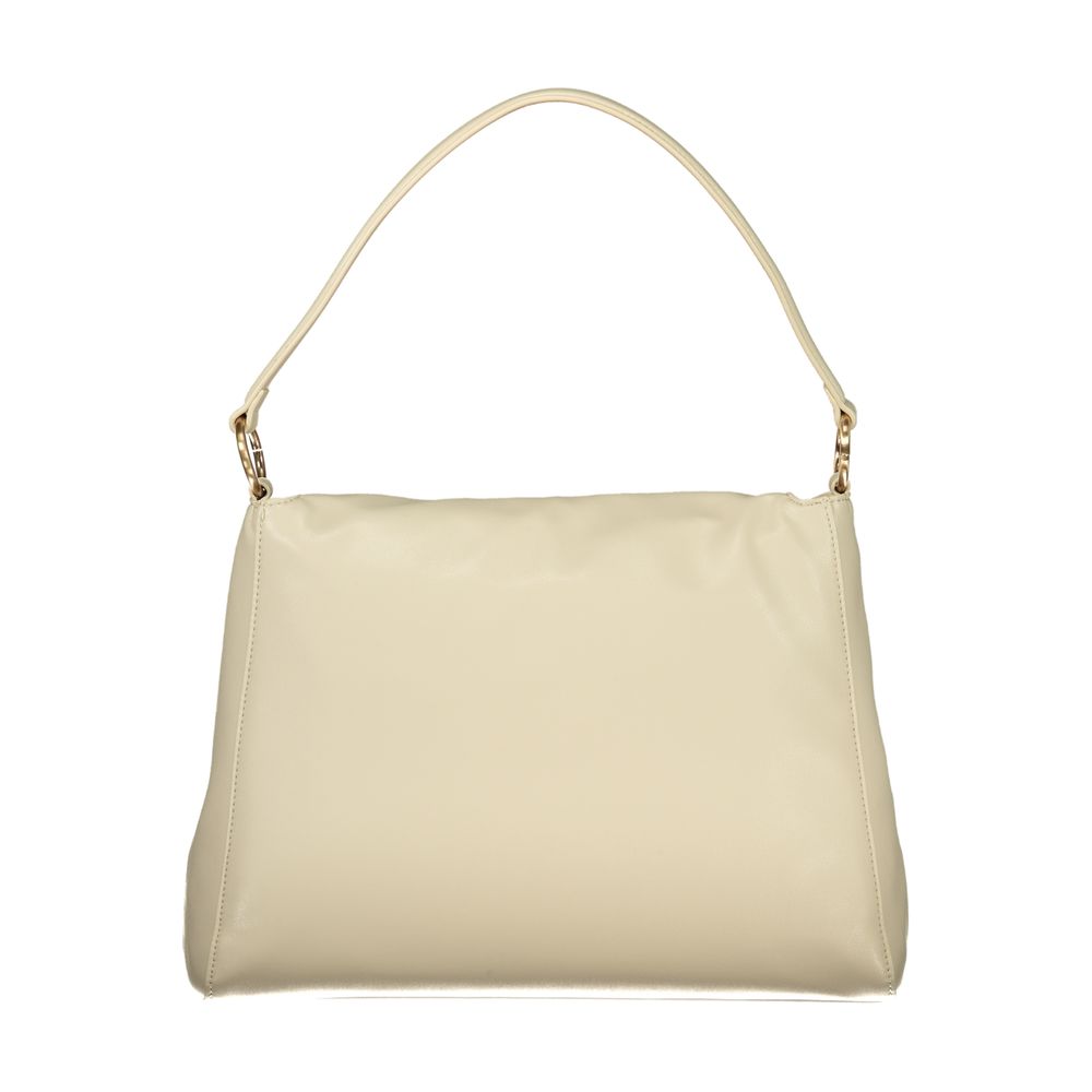 Borsa a tracolla da donna in poliuretano beige Mario Valentino