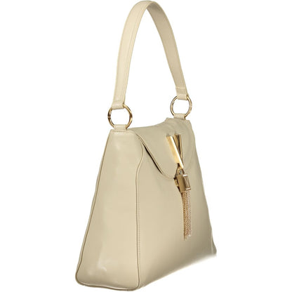 Borsa a tracolla da donna in poliuretano beige Mario Valentino