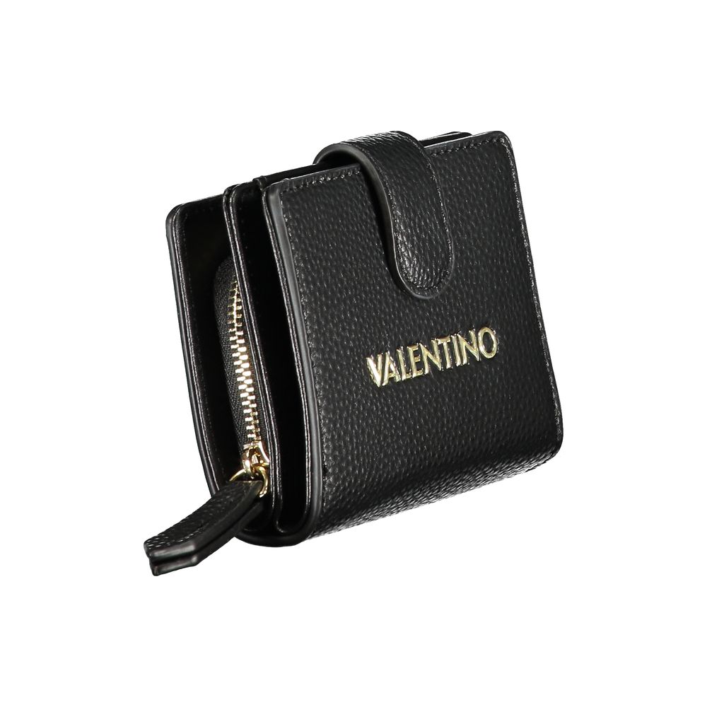 Portefeuille pour femme en polyuréthane noir Mario Valentino