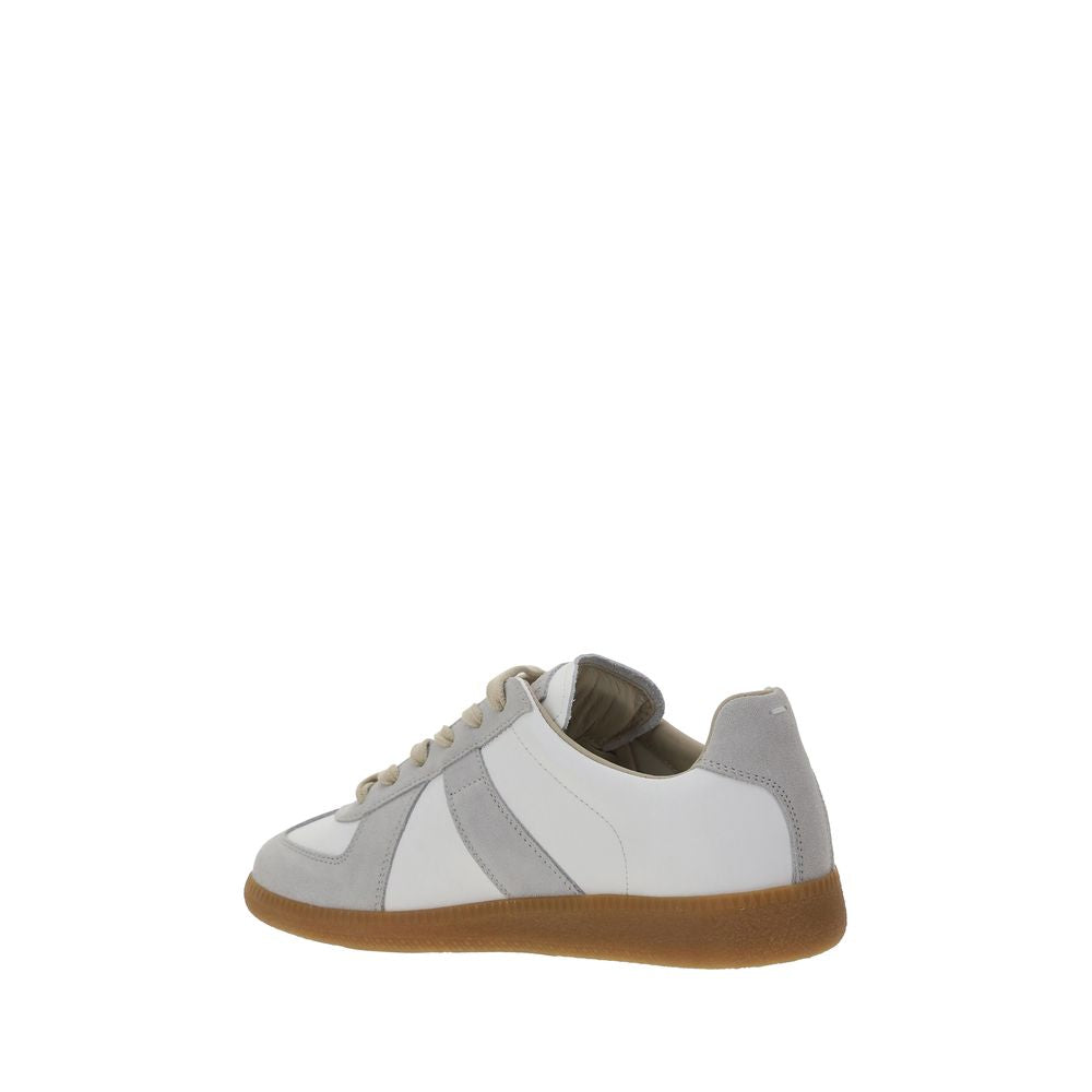 Sneakers basse Bos Taurus in pelle di vitello bianca Maison Margiela