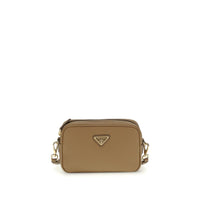 Borsa a spalla Prada in pelle di vitello beige Bos Taurus