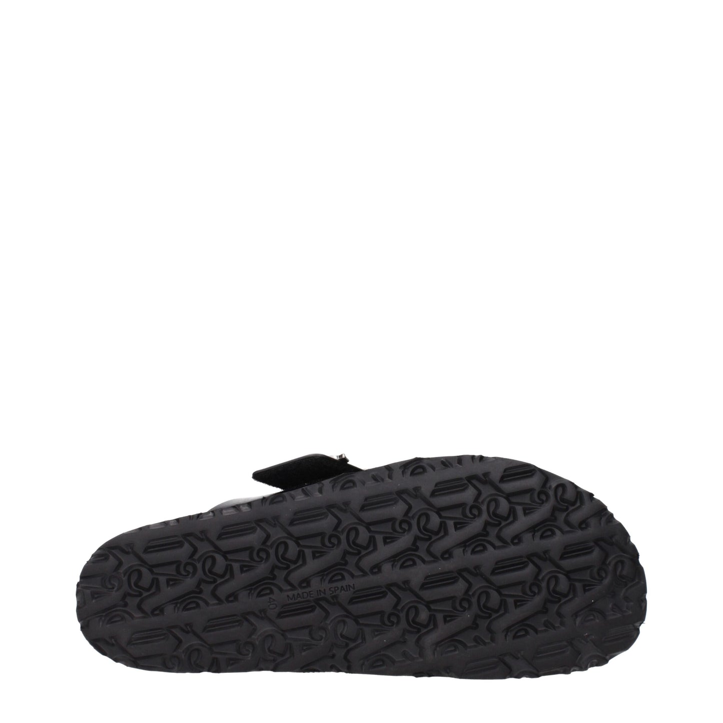 Pantofole in pelle nera Palm Angels