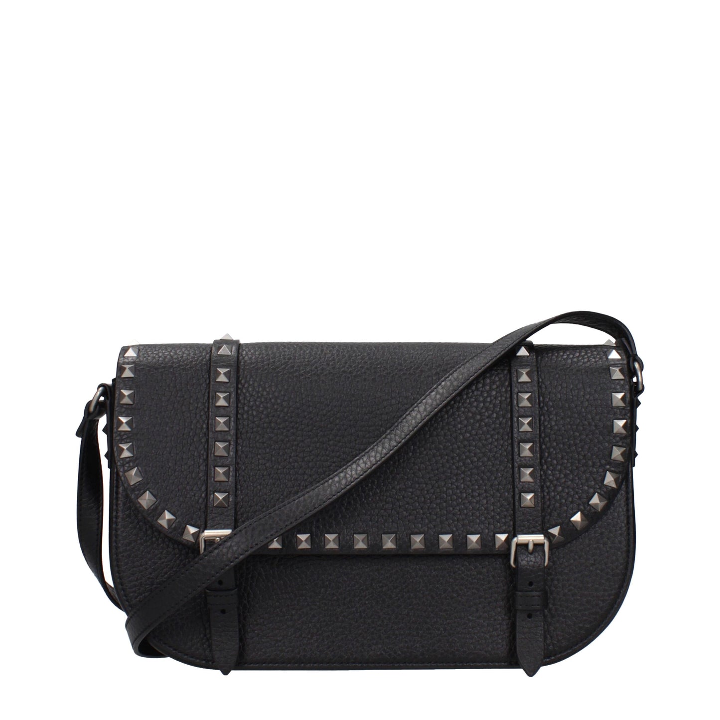 Borsa a tracolla in pelle nera Valentino Garavani