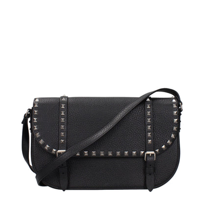 Borsa a tracolla in pelle nera Valentino Garavani