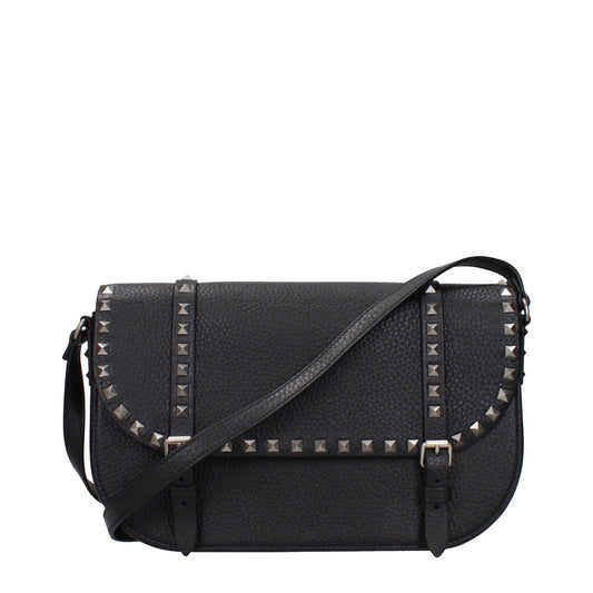 Borsa a tracolla in pelle nera Valentino Garavani