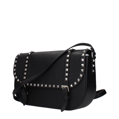 Borsa a tracolla in pelle nera Valentino Garavani