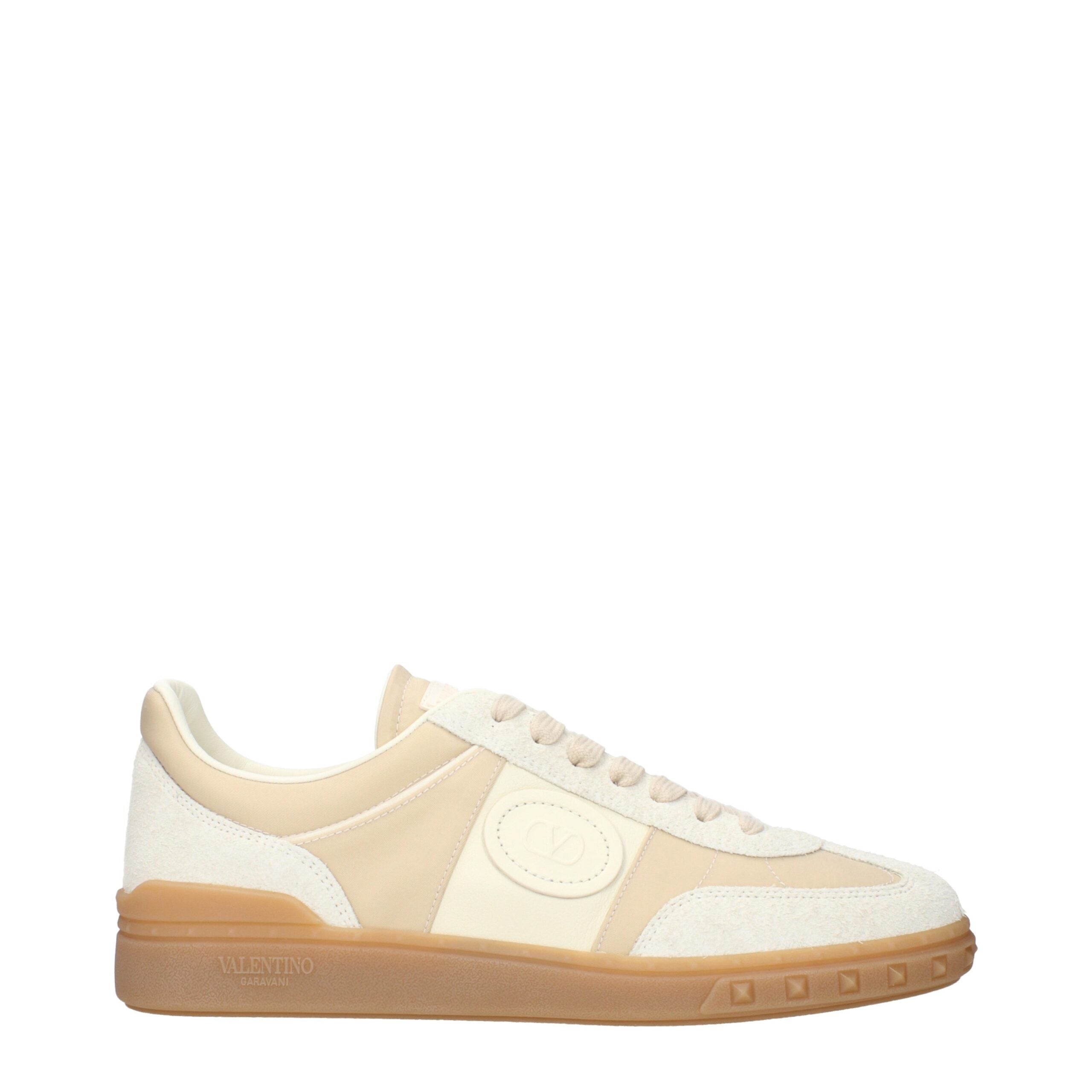 Baskets basses en tissu beige Valentino Garavani