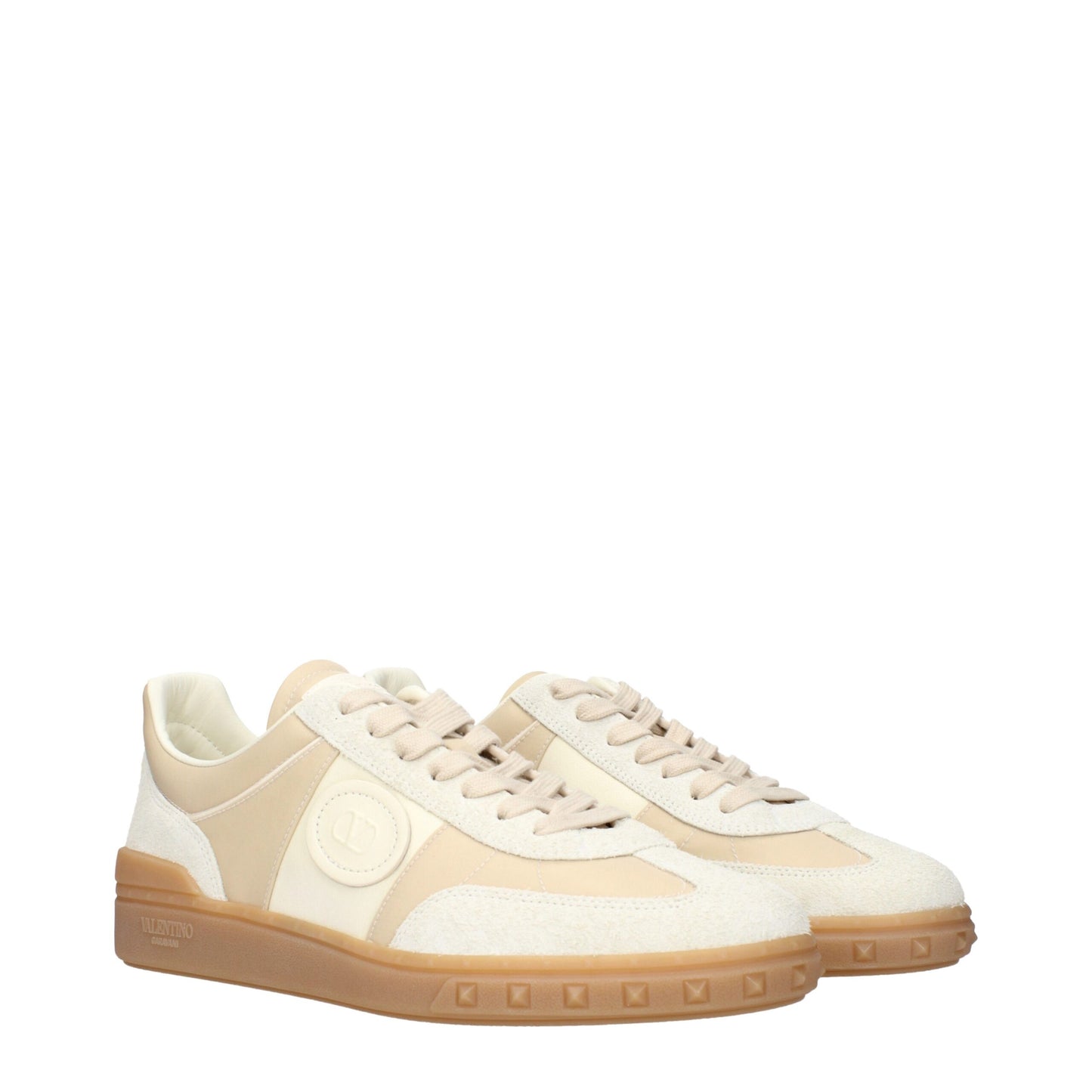 Sneakers basse in tessuto beige Valentino Garavani