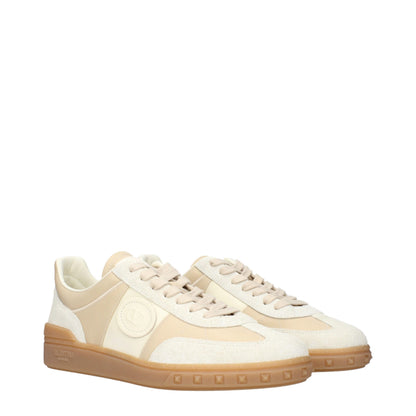 Sneakers basse in tessuto beige Valentino Garavani