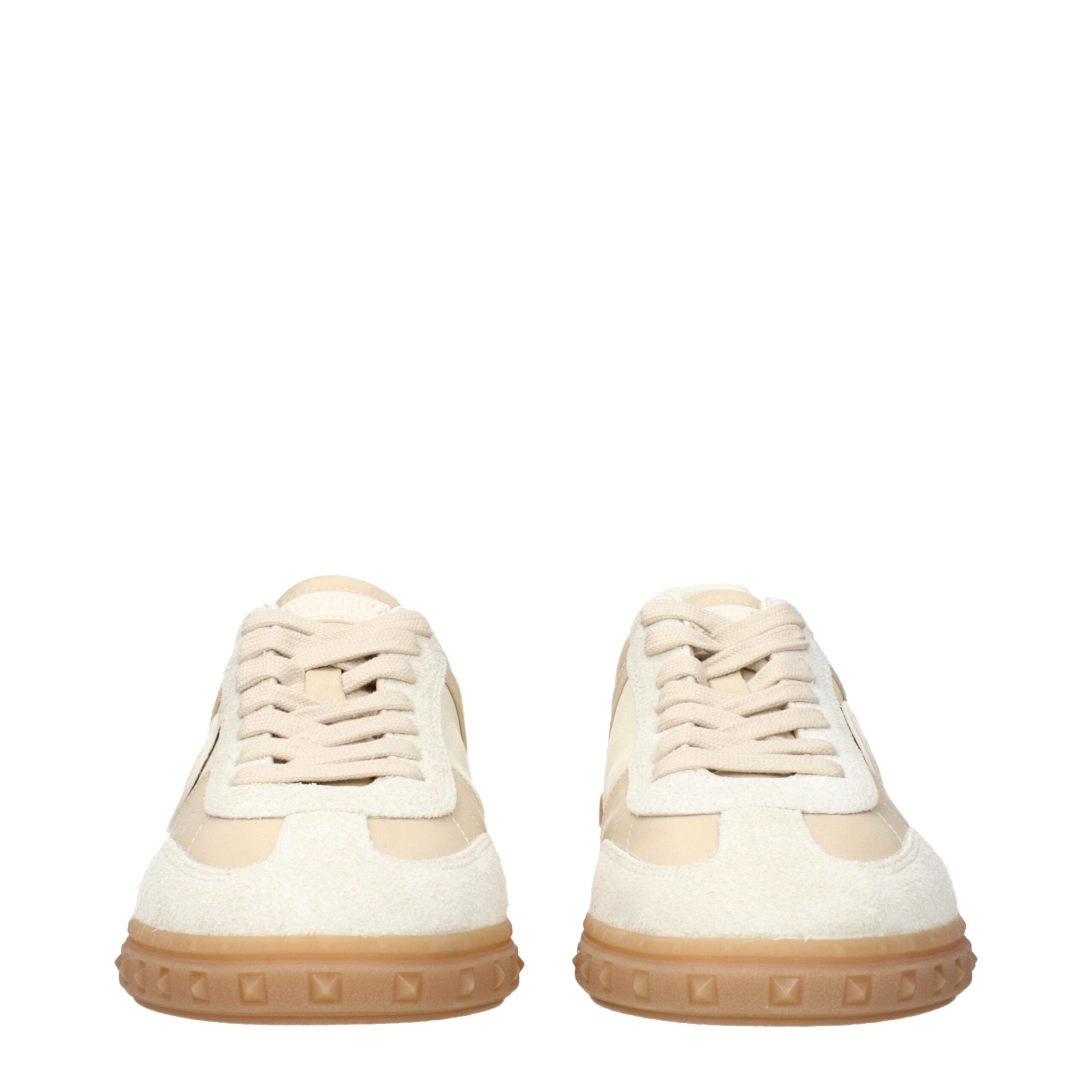 Baskets basses en tissu beige Valentino Garavani