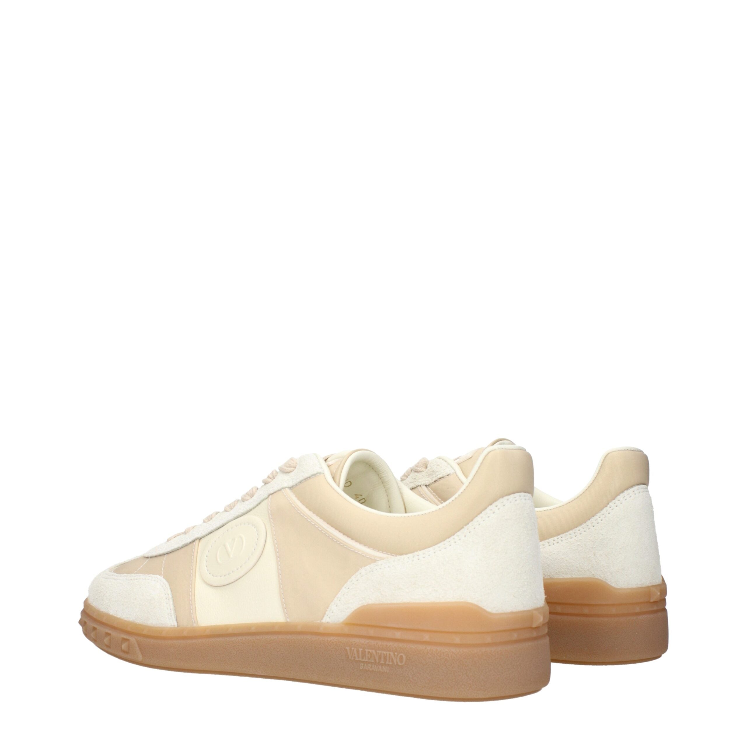 Baskets basses en tissu beige Valentino Garavani