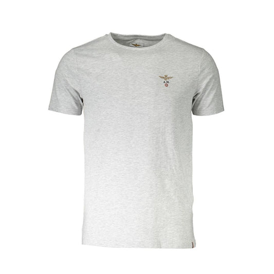 T-shirt da uomo in cotone Grigio Aeronautica Militare