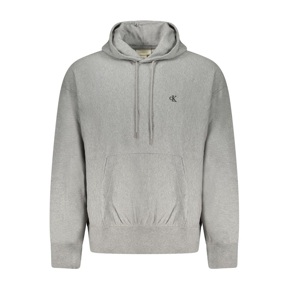 Felpa da uomo in cotone grigio Calvin Klein