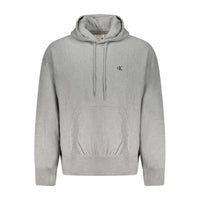 Felpa da uomo in cotone grigio Calvin Klein