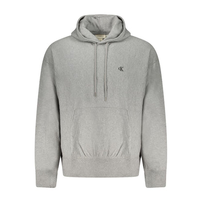 Felpa da uomo in cotone grigio Calvin Klein