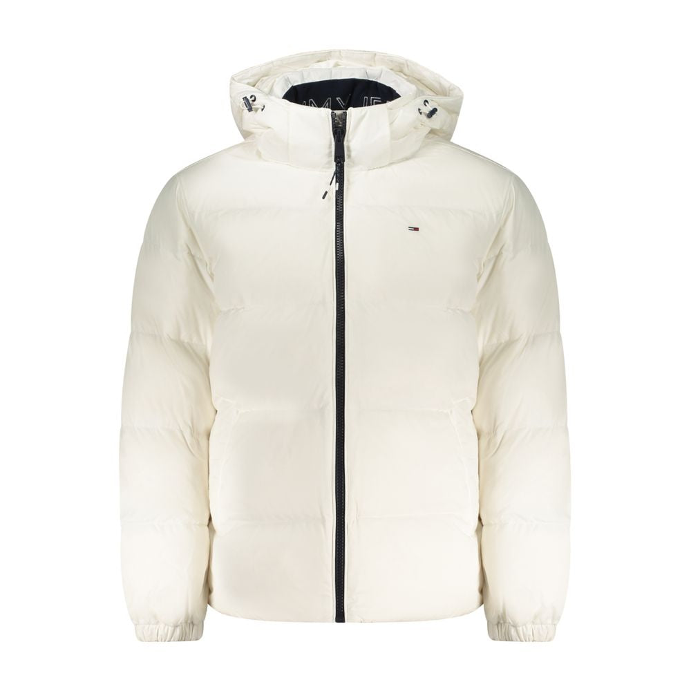 Giacca da uomo in poliestere bianco Tommy Hilfiger