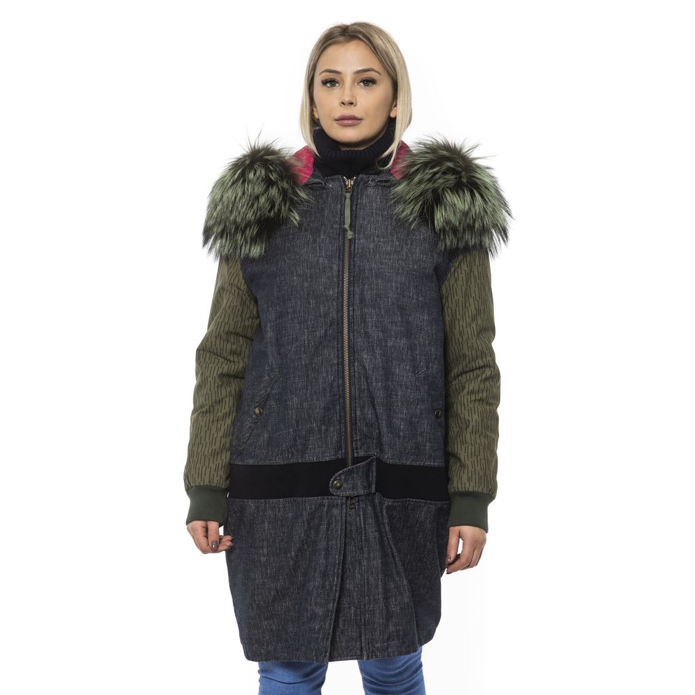 Giubbotto bomber da donna in pelle grigia Mr&Mrs Italy