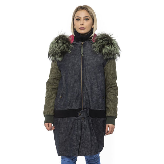 Giubbotto bomber da donna in pelle grigia Mr&Mrs Italy