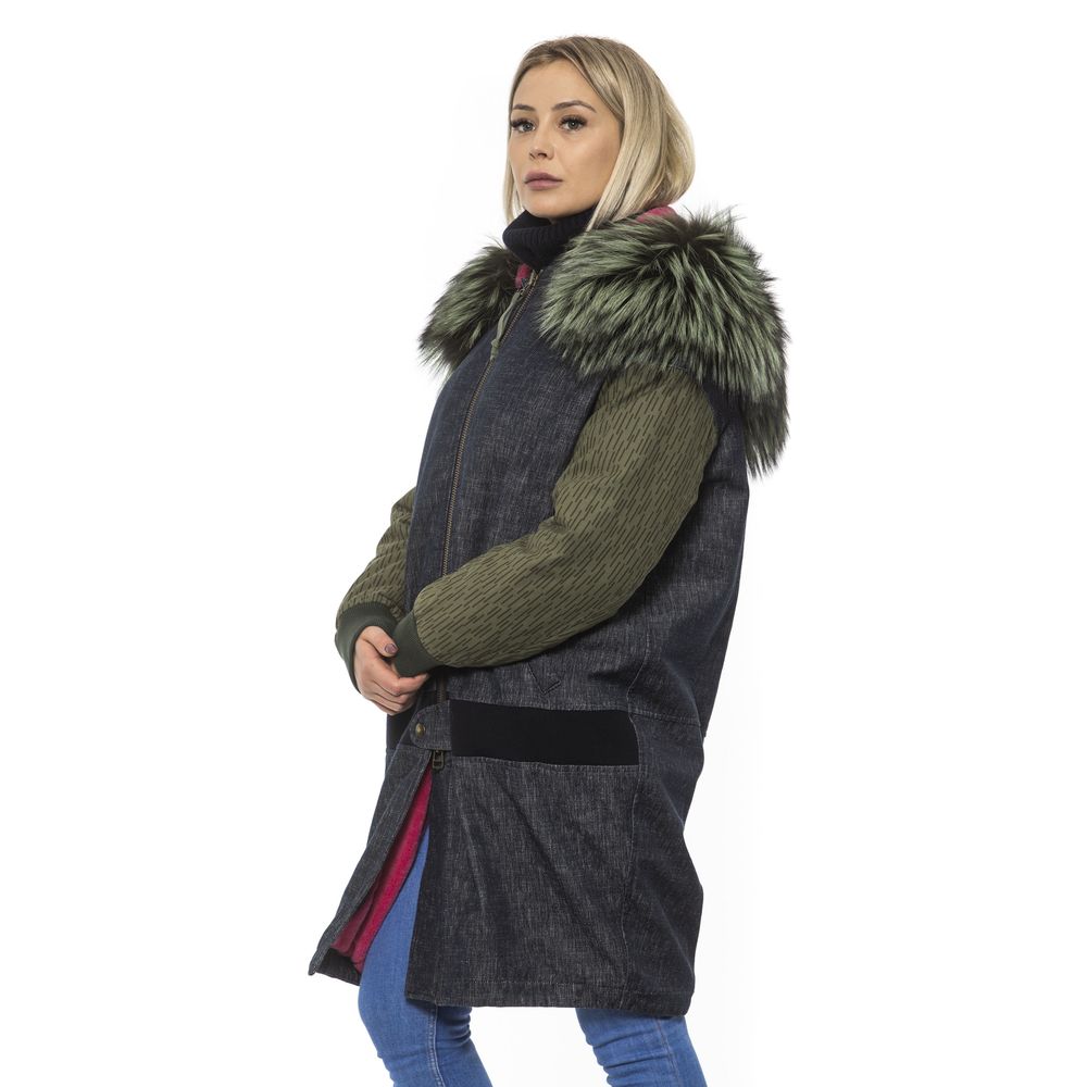 Giubbotto bomber da donna in pelle grigia Mr&Mrs Italy