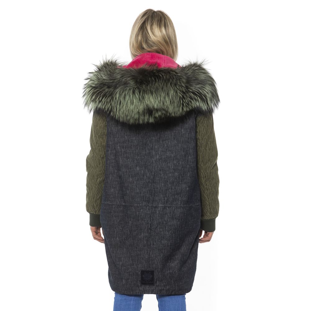 Giubbotto bomber da donna in pelle grigia Mr&Mrs Italy