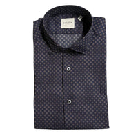 Chemise homme Bagutta en coton bleu, coupe ajustée