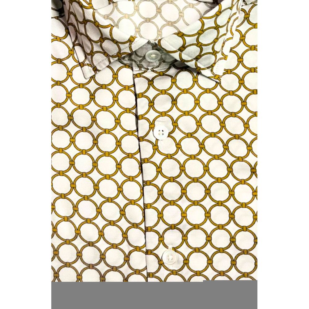 Camicia da uomo in viscosa bianca Bagutta