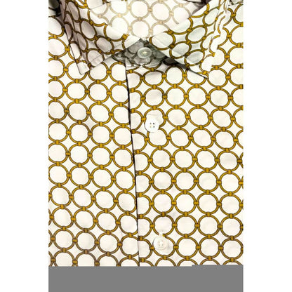 Camicia da uomo in viscosa bianca Bagutta