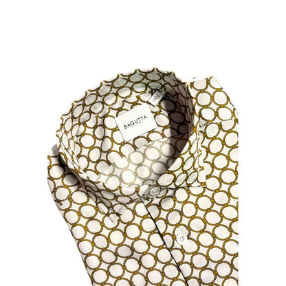 Camicia da uomo in viscosa bianca Bagutta